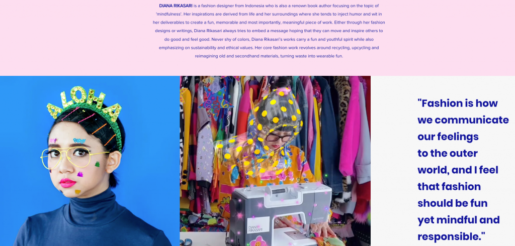 contoh website pribadi Diana Rikasari