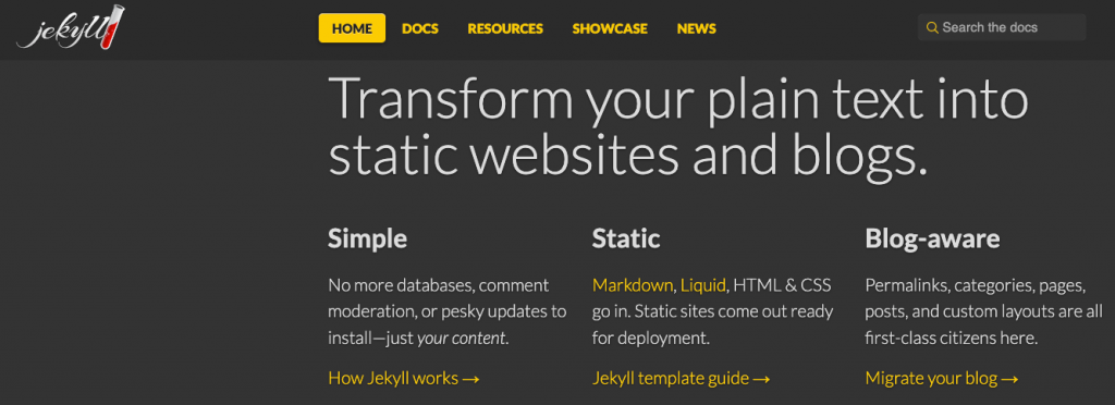 contoh website statis Jekyllrb